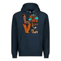 Navy turkey love Premium Hoodie - JahusDesignShop
