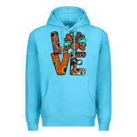 Ocean Blue turkey love Premium Hoodie - JahusDesignShop