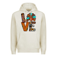 Oatmeal Heather turkey love Premium Hoodie - JahusDesignShop