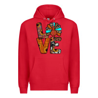 Red turkey love Premium Hoodie - JahusDesignShop