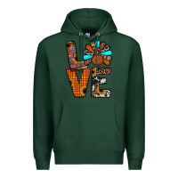 Sports Green turkey love Premium Hoodie - JahusDesignShop