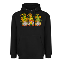 Black sunflower gnomes Heavyweight Hoodie - Zillion Design Studio
