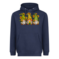 Navy sunflower gnomes Heavyweight Hoodie - Zillion Design Studio