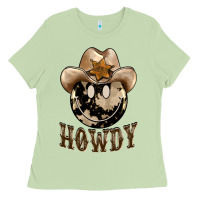 Matcha howdy smiley face Ladies Tee - BarkalooDesign