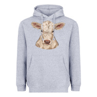 Heather Grey charolais calf Heavyweight Hoodie - RanaPortraitStore