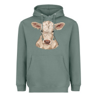 Sage charolais calf Heavyweight Hoodie - RanaPortraitStore