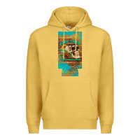 Antique Gold dead tired fueled by coffee 12 oz can cooler  (slim) Premium Hoodie - Artiststas