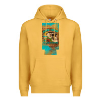 Mustard dead tired fueled by coffee 12 oz can cooler  (slim) Premium Hoodie - Artiststas
