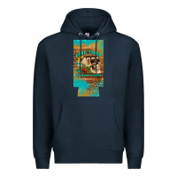 Navy dead tired fueled by coffee 12 oz can cooler  (slim) Premium Hoodie - Artiststas
