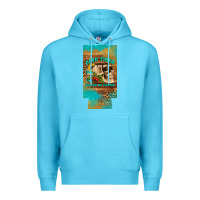 Ocean Blue dead tired fueled by coffee 12 oz can cooler  (slim) Premium Hoodie - Artiststas