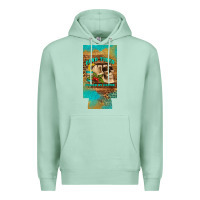 Seafoam dead tired fueled by coffee 12 oz can cooler  (slim) Premium Hoodie - Artiststas