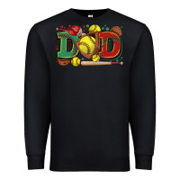 Black dad softball Premium Sweatshirt - Zillion Design Studio