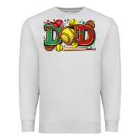 Dove Grey dad softball Premium Sweatshirt - Zillion Design Studio