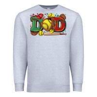 Heather Grey dad softball Premium Sweatshirt - Zillion Design Studio