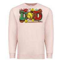 Pale Pink dad softball Premium Sweatshirt - Zillion Design Studio