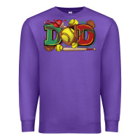 Purple dad softball Premium Sweatshirt - Zillion Design Studio