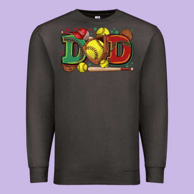 Dad Softball Premium Sweatshirt Designed By Zillion Design Studio