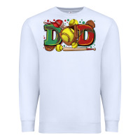 White dad softball Premium Sweatshirt - Zillion Design Studio