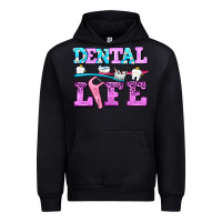 Black dental life with teeth Urban Hoodie - AdoDesignShop