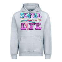 Heather Grey dental life with teeth Urban Hoodie - AdoDesignShop