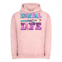 Pigment Salmon dental life with teeth Urban Hoodie - AdoDesignShop