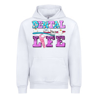 White dental life with teeth Urban Hoodie - AdoDesignShop