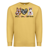 Peace Love Bull Terrier Premium Sweatshirt | Teevron