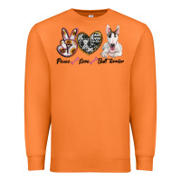 Carrot peace love bull terrier Premium Sweatshirt - RanaPortraitStore
