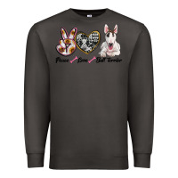 Smoke peace love bull terrier Premium Sweatshirt - RanaPortraitStore