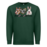 Sports Green peace love bull terrier Premium Sweatshirt - RanaPortraitStore