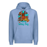 Colony Blue happy turkey day Premium Hoodie - JahusDesignShop