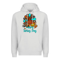 Dove Grey happy turkey day Premium Hoodie - JahusDesignShop