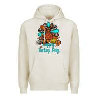 Oatmeal Heather happy turkey day Premium Hoodie - JahusDesignShop