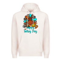 Pale Pink happy turkey day Premium Hoodie - JahusDesignShop