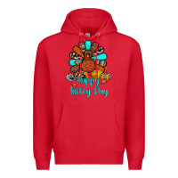 Red happy turkey day Premium Hoodie - JahusDesignShop