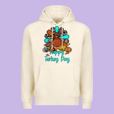 Happy Turkey Day Premium Hoodie Designed By Jahusdesignshop