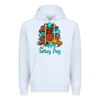 White happy turkey day Premium Hoodie - JahusDesignShop