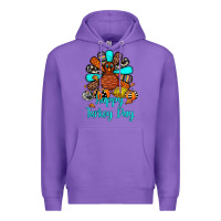 Purple happy turkey day Premium Hoodie - JahusDesignShop