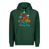 Sports Green happy turkey day Premium Hoodie - JahusDesignShop