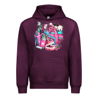 Mauve Wine dental elements and cancer with cowhide and leopard Urban Hoodie - AdoDesignShop