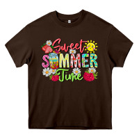 Chocolate Brown Sweet Summer Time Heavy Core Tee - CowhideDigitalArt