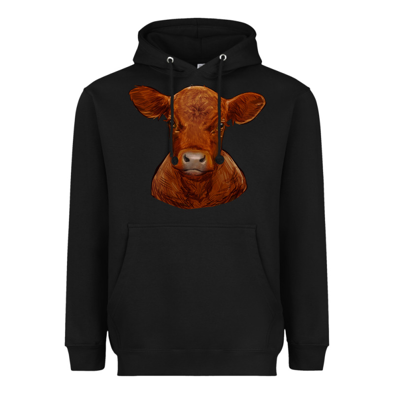 Red Angus Calf Heavyweight Hoodie by RanaPortraitStore | Teevron