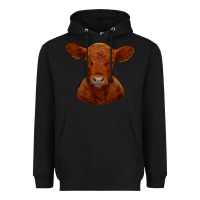 Black red angus calf Heavyweight Hoodie - RanaPortraitStore