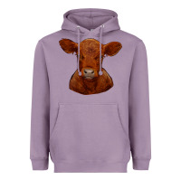 Lavender red angus calf Heavyweight Hoodie - RanaPortraitStore