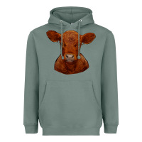 Sage red angus calf Heavyweight Hoodie - RanaPortraitStore