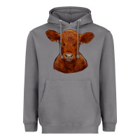 Storm red angus calf Heavyweight Hoodie - RanaPortraitStore