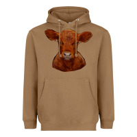 Toasted Coconut red angus calf Heavyweight Hoodie - RanaPortraitStore