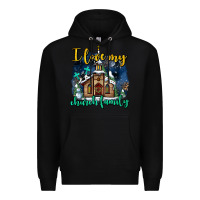 Black Christmas church and snow   ı love my church family Premium Hoodie - AdoDesignShop