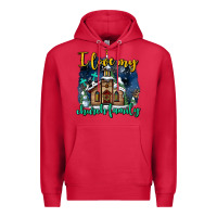 Cardinal Christmas church and snow   ı love my church family Premium Hoodie - AdoDesignShop