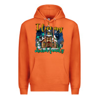 Carrot Christmas church and snow   ı love my church family Premium Hoodie - AdoDesignShop